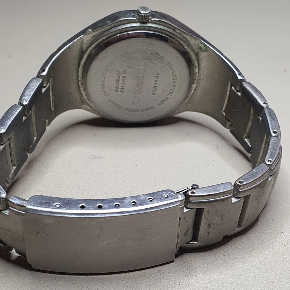 10/$20 Advance Milan Silver/Blue Stainless Steel Men's Watch w/Date